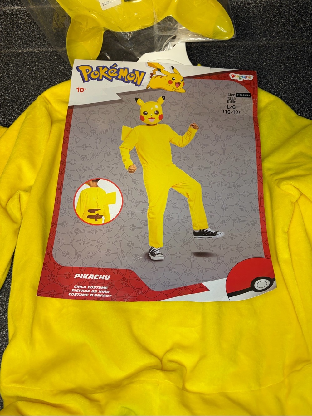 Pokemon Yellow Pikachu Kids costume size L